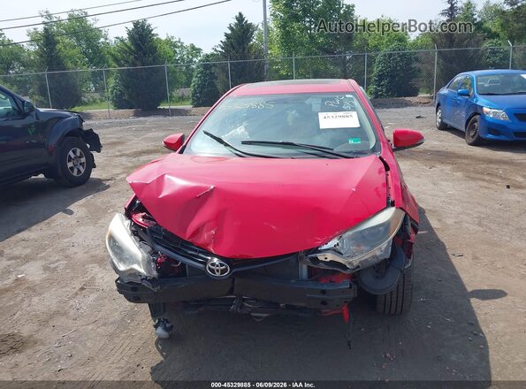 2T1BURHE4GC548178 2016 TOYOTA COROLLA Red Вид задньої частини салону