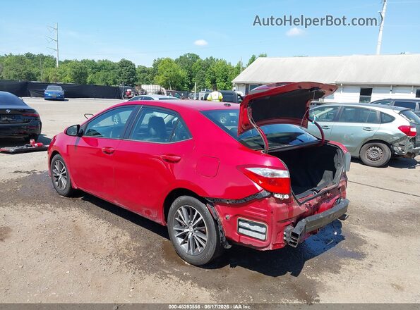 2T1BURHE4GC579351 2016 TOYOTA COROLLA Red Задня ліва чверть