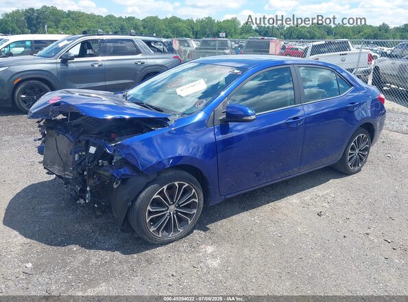 2T1BURHE4GC611196 2016 TOYOTA COROLLA Синий Передняя левая четверть