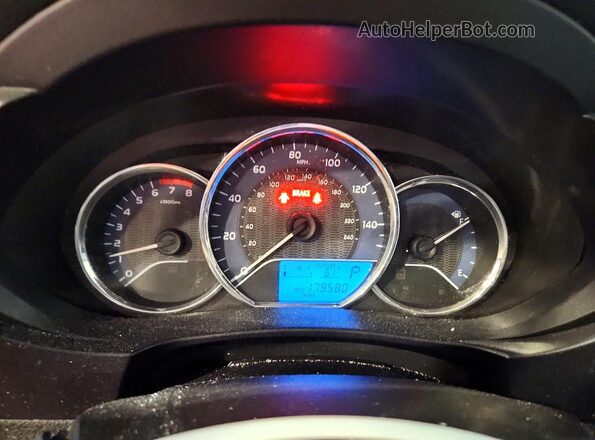 2T1BURHE4GC630461 2016 TOYOTA COROLLA Black Instrument cluster view