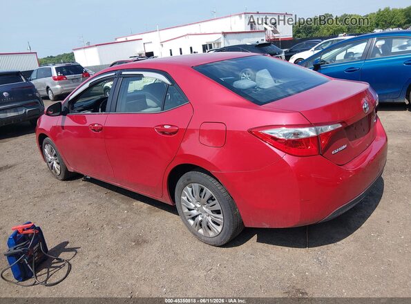 2T1BURHE4GC634753 2016 TOYOTA COROLLA Red Հետևի ձախ