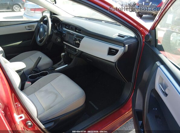 2T1BURHE4GC641556 2016 TOYOTA COROLLA Burgundy წინა სალონის ხედი