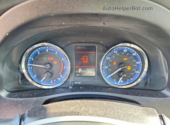 2T1BURHE4HC774366 2017 TOYOTA COROLLA Gray Instrument cluster view