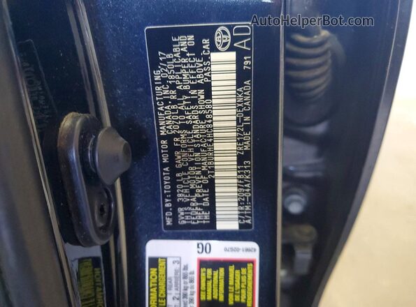 2T1BURHE4HC848580 2017 TOYOTA COROLLA Black 