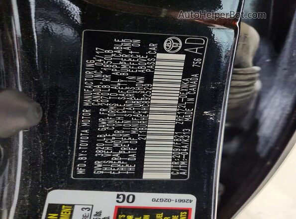2T1BURHE4HC892529 2017 TOYOTA COROLLA Charcoal 