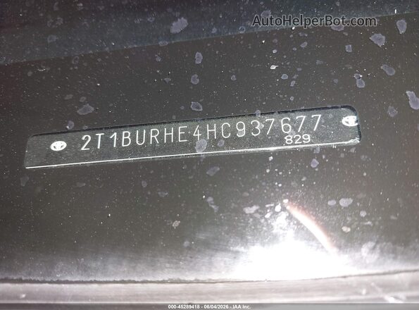 2T1BURHE4HC937677 2017 TOYOTA COROLLA Black Շարժիչի բաժամունքի տեսք