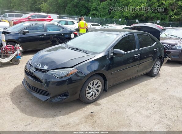 2T1BURHE4JC015450 2018 TOYOTA COROLLA Black წინა მარცხენა ხედი სამი მეოთხედიდან
