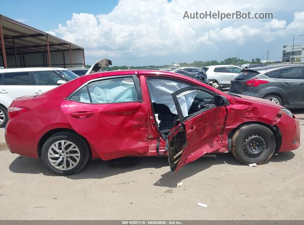 2T1BURHE4JC967395 2018 TOYOTA COROLLA Red Widok zestawu wskaźników