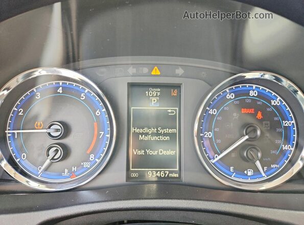 2T1BURHE4JC970166 2018 TOYOTA COROLLA Blue Вид щитка приладів