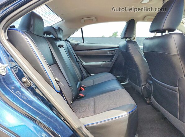 2T1BURHE4JC970166 2018 TOYOTA COROLLA Blue Вид задніх сидінь