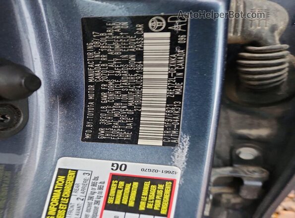 2T1BURHE4JC971964 2018 TOYOTA COROLLA Blue Вид підкапотного простору