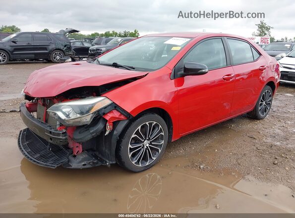 2T1BURHE5GC548982 2016 TOYOTA COROLLA Red Առջևի ձախ երեք քառորդ տեսարան