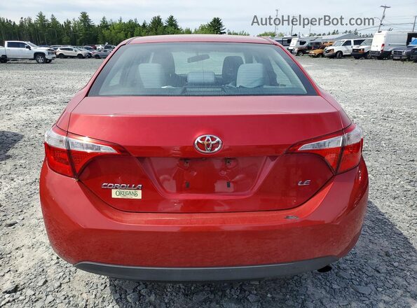 2T1BURHE5GC743058 2016 TOYOTA COROLLA Red Հետևի տեսք