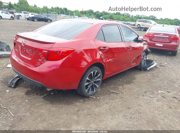 2T1BURHE5HC747547 2017 TOYOTA COROLLA Red Задня права чверть