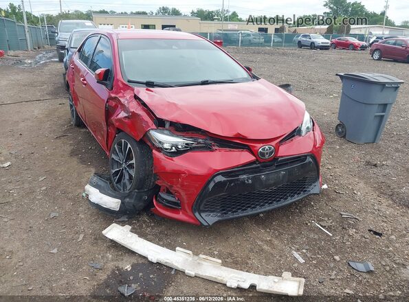 2T1BURHE5HC747547 2017 TOYOTA COROLLA Red Вид спереду
