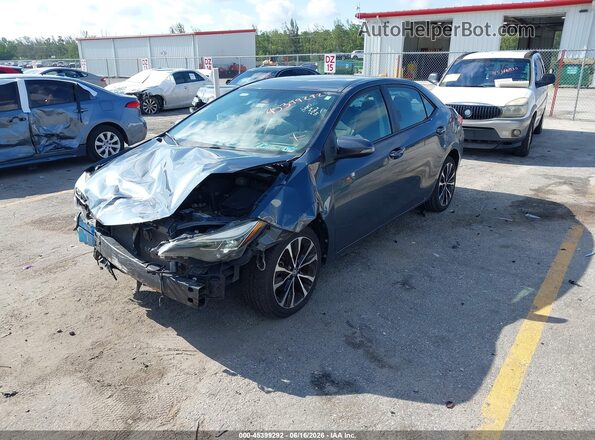 2T1BURHE5JC097303 2018 TOYOTA COROLLA Gray წინა მარცხენა ხედი სამი მეოთხედიდან