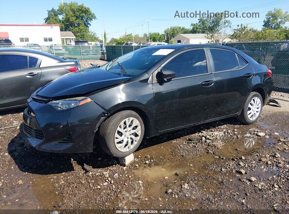 2T1BURHE5JC110793 2018 TOYOTA COROLLA Black Առջևի ձախ երեք քառորդ տեսարան