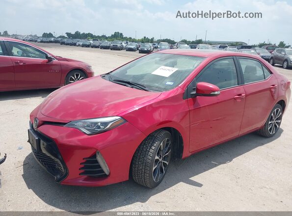 2T1BURHE5JC988160 2018 TOYOTA COROLLA Red წინა მარცხენა ხედი სამი მეოთხედიდან