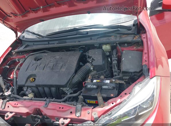 2T1BURHE5JC988160 2018 TOYOTA COROLLA Red უკანა ხედი
