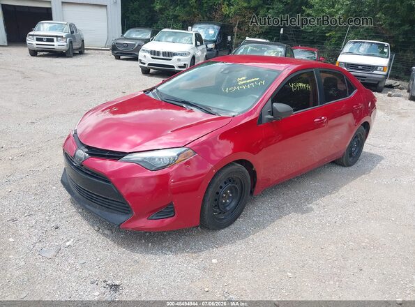 2T1BURHE5KC175967 2019 TOYOTA COROLLA Red Առջևի ձախ երեք քառորդ տեսարան