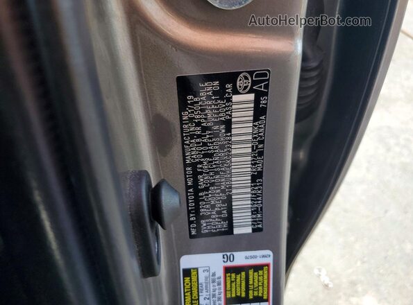 2T1BURHE5KC233284 2019 TOYOTA COROLLA Tan 