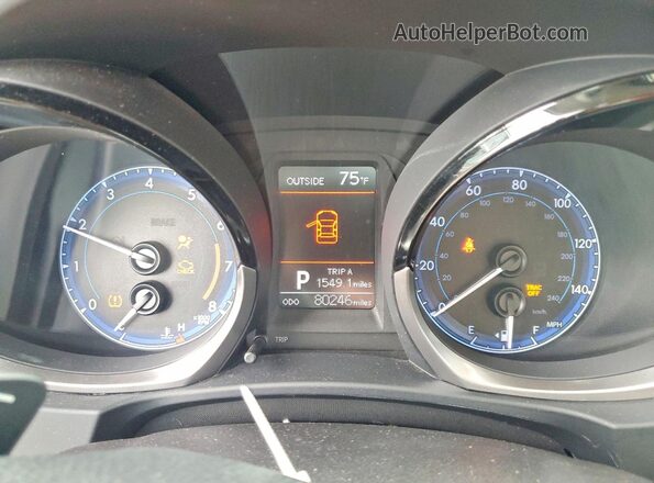 2T1BURHE6GC488565 2016 TOYOTA COROLLA White Instrument cluster view