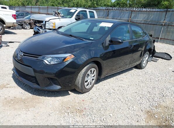 2T1BURHE6GC568187 2016 TOYOTA COROLLA Black Առջևի ձախ երեք քառորդ տեսարան