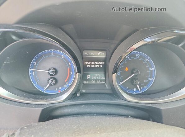 2T1BURHE6GC694761 2016 TOYOTA COROLLA Gray Instrument cluster view