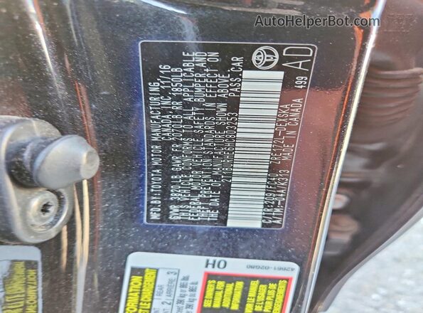 2T1BURHE6HC803253 2017 TOYOTA COROLLA Black ძრავის განყოფილების ხედი