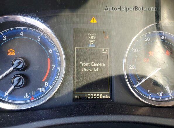 2T1BURHE6HC874811 2017 TOYOTA COROLLA Red Вид щитка приладів