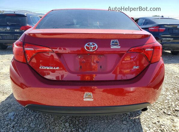 2T1BURHE6JC017619 2018 TOYOTA COROLLA Red 