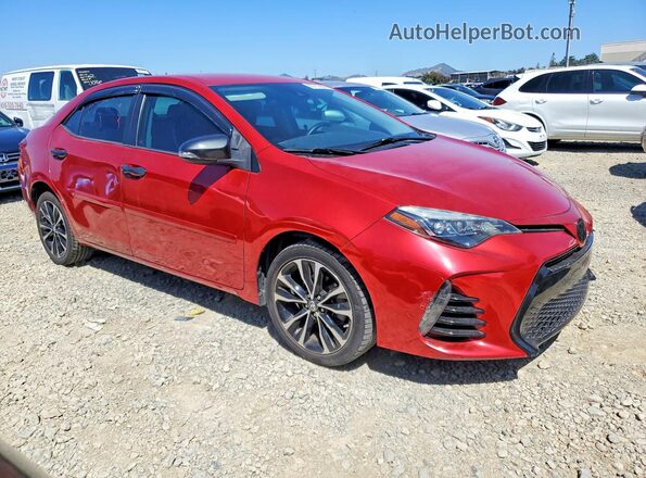 2T1BURHE6JC017619 2018 TOYOTA COROLLA Red 