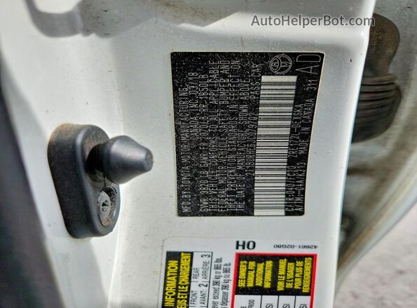 2T1BURHE6JC079702 2018 TOYOTA COROLLA White Շարժիչի բաժամունքի տեսք