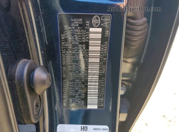 2T1BURHE6JC083023 2018 TOYOTA COROLLA Charcoal Вид підкапотного простору