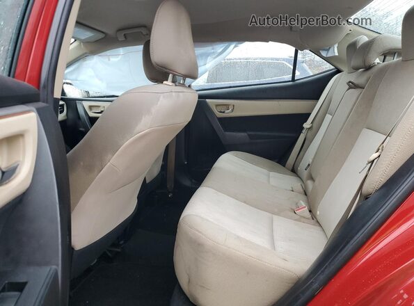 2T1BURHE7GC742140 2016 TOYOTA COROLLA Red Widok tylnych siedzeń