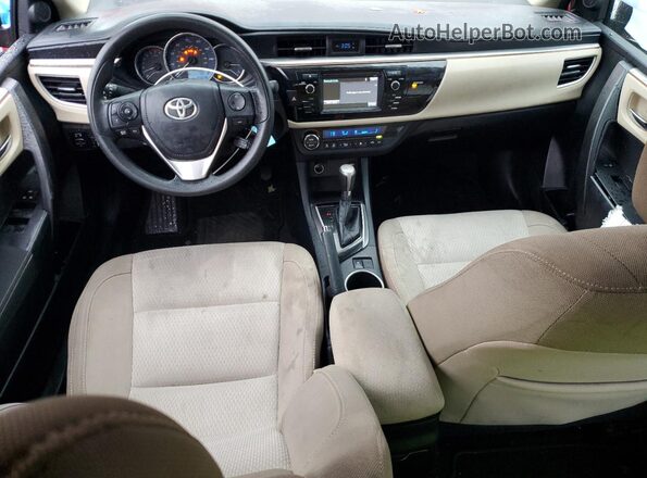 2T1BURHE7GC742140 2016 TOYOTA COROLLA Red Widok deski rozdzielczej