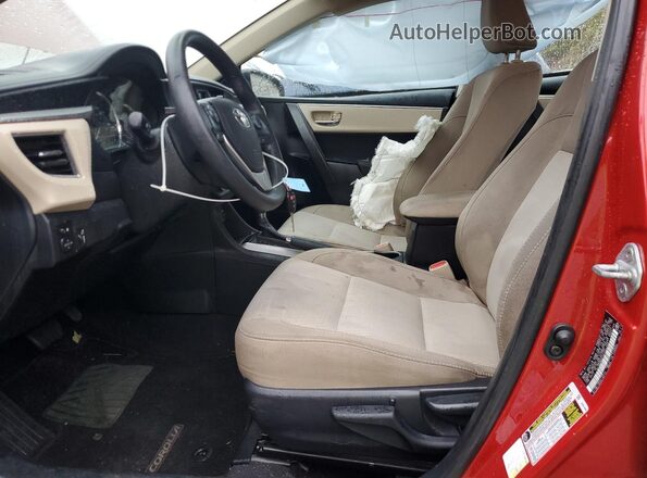 2T1BURHE7GC742140 2016 TOYOTA COROLLA Red Widok wnętrza z przodu