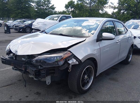 2T1BURHE7HC868306 2017 TOYOTA COROLLA Silver Առջևի ձախ երեք քառորդ տեսարան