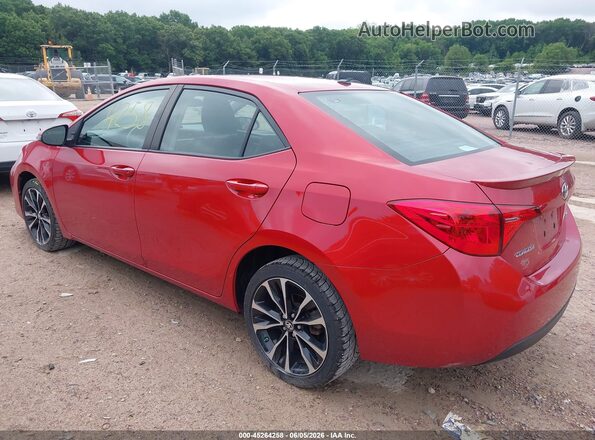 2T1BURHE7KC203655 2019 TOYOTA COROLLA Red Trasero izquierdo