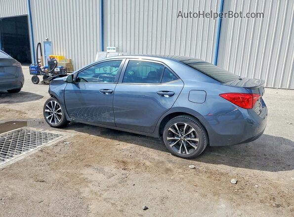 2T1BURHE7KC218981 2019 TOYOTA COROLLA Blue Rear left