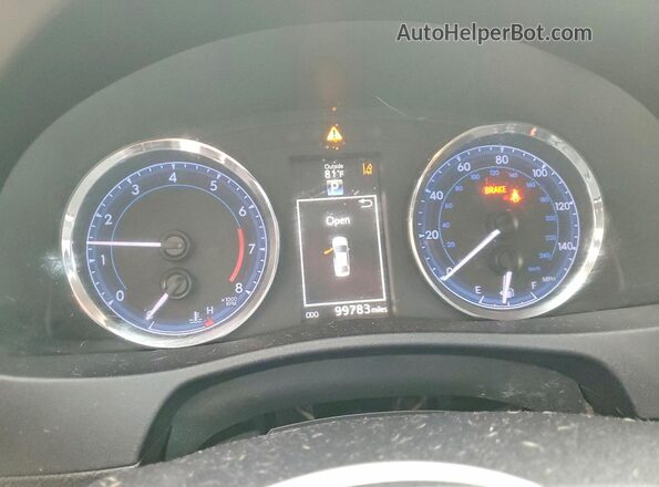 2T1BURHE7KC244657 2019 TOYOTA COROLLA Silver Instrument cluster view