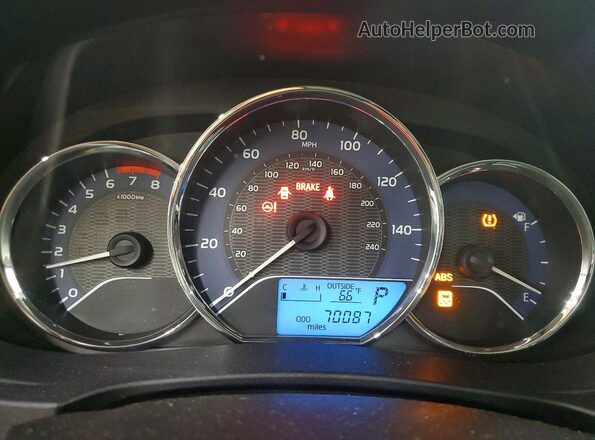 2T1BURHE8GC531772 2016 TOYOTA COROLLA Синий Вид щитка приборов