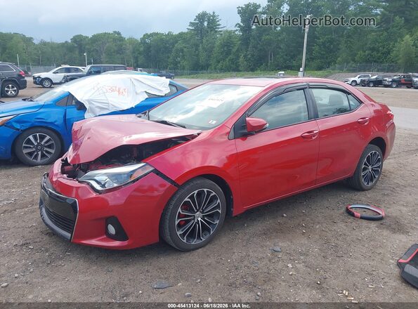 2T1BURHE8GC658991 2016 TOYOTA COROLLA Red წინა მარცხენა ხედი სამი მეოთხედიდან
