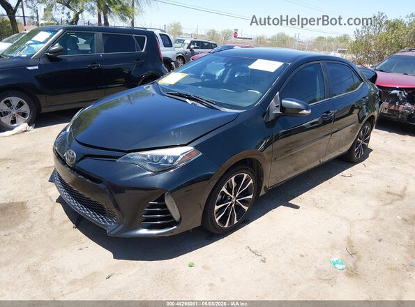 2T1BURHE8JC100310 2018 TOYOTA COROLLA Black Առջևի ձախ երեք քառորդ տեսարան
