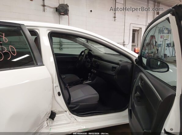 2T1BURHE9GC523101 2016 TOYOTA COROLLA White წინა სალონის ხედი