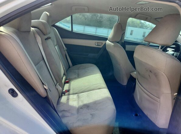 2T1BURHE9GC580740 2016 TOYOTA COROLLA White უკანა სავარძლების ხედი