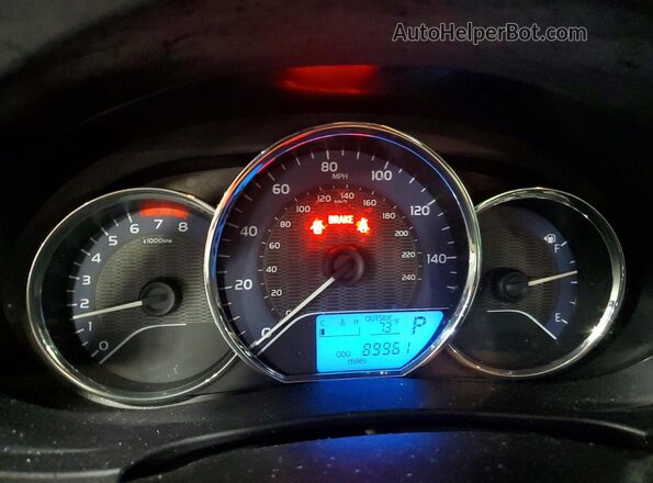 2T1BURHE9GC596551 2016 TOYOTA COROLLA Gray ხელსაწყოთა პანელის ხედი