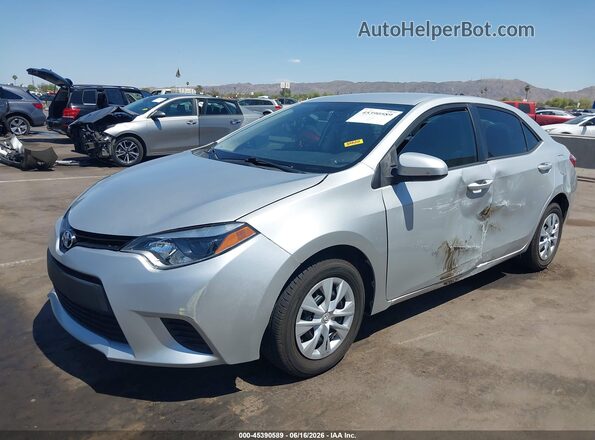 2T1BURHE9GC604762 2016 TOYOTA COROLLA Silver Front view