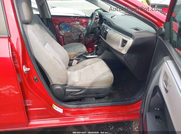 2T1BURHE9GC606236 2016 TOYOTA COROLLA Red Widok wnętrza z przodu