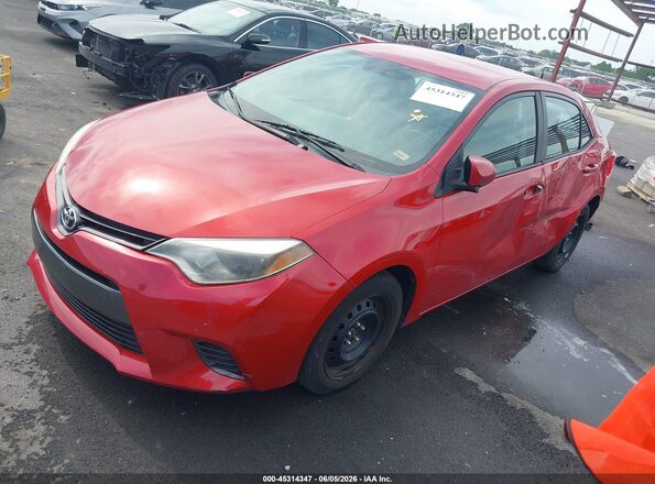 2T1BURHE9GC606236 2016 TOYOTA COROLLA Red Przód lewy